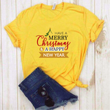 Camisa estampada tipo T-shirt (NAVIDAD) Have a merry christmas 2