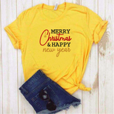 Camisa estampada tipo T-shirt (NAVIDAD) Merry Christmas 2