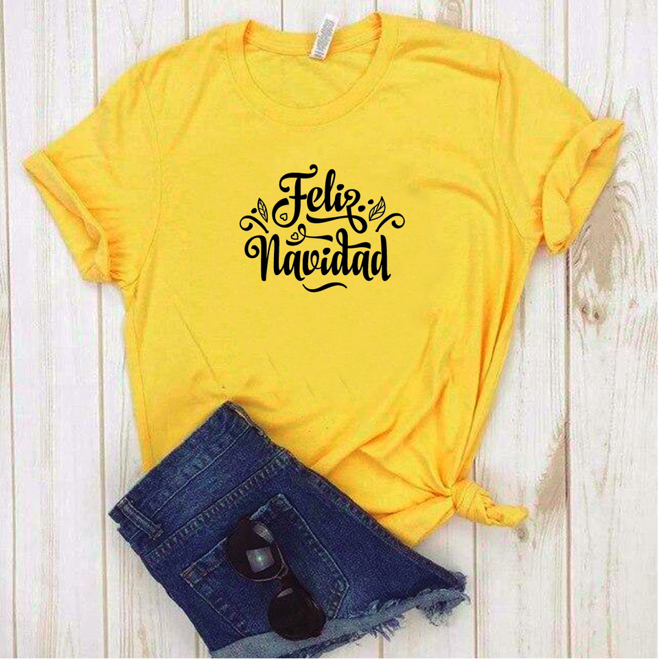 Camisa estampada tipo T-shirt (NAVIDAD) Feliz navidad 2