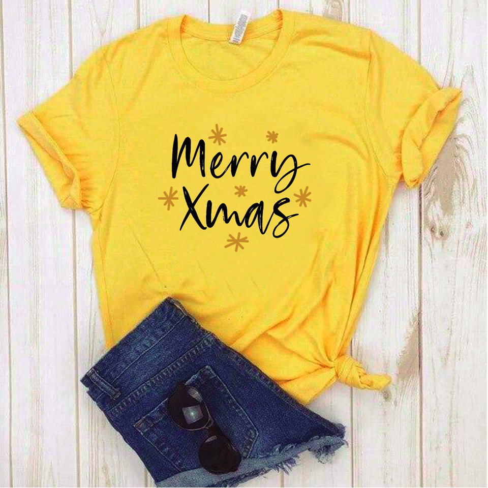 Camisa estampada tipo T-shirt (NAVIDAD) Merry xmas 2