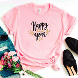 Camisa estampada tipo T-shirt (NAVIDAD) Happy new year