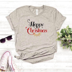Camisa estampada tipo T-shirt (NAVIDAD) Happy Christmas