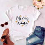 Camisa estampada tipo T-shirt (NAVIDAD) Merry xmas 2