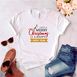 Camisa estampada tipo T-shirt (NAVIDAD) Have a merry christmas 2