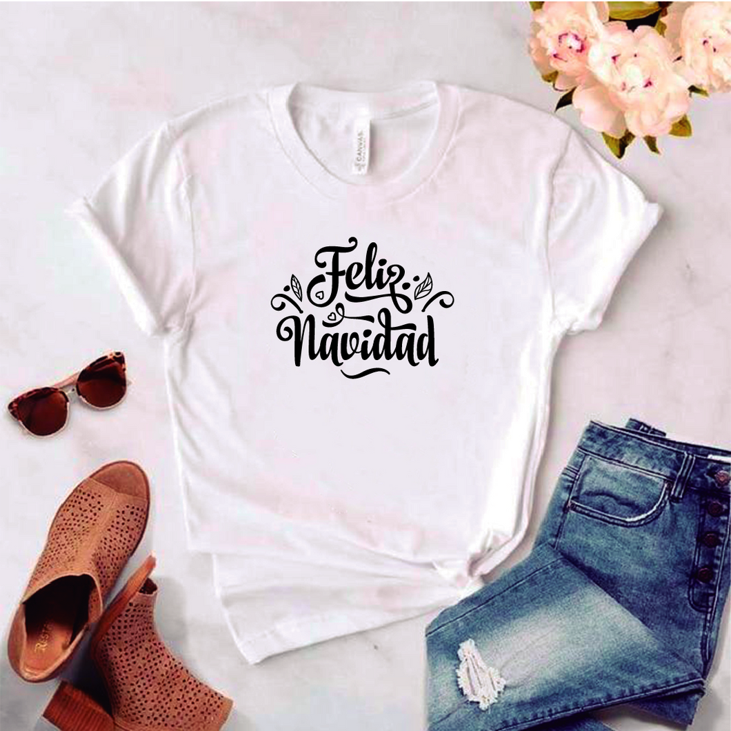 Camisa estampada tipo T-shirt (NAVIDAD) Feliz navidad 2