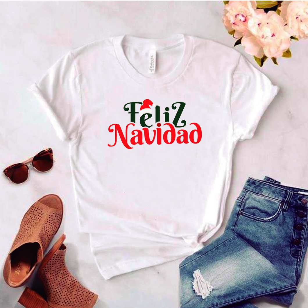 Camisa estampada tipo T-shirt (NAVIDAD) Feliz navidad