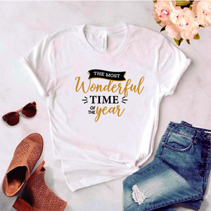 Camisa estampada tipo T-shirt (NAVIDAD) The most wonderful time