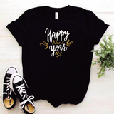 Camisa estampada tipo T-shirt (NAVIDAD) Happy new year