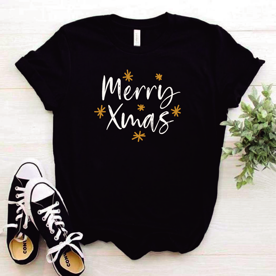 Camisa estampada tipo T-shirt (NAVIDAD) Merry xmas 2