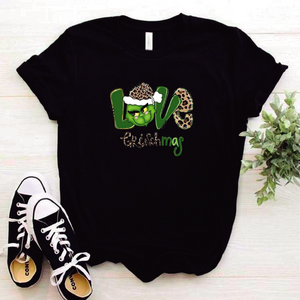 Camisa estampada tipo T-shirt (NAVIDAD) Love grinchmas