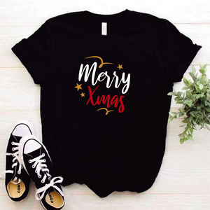 Camisa estampada tipo T-shirt (NAVIDAD) Merry xmas