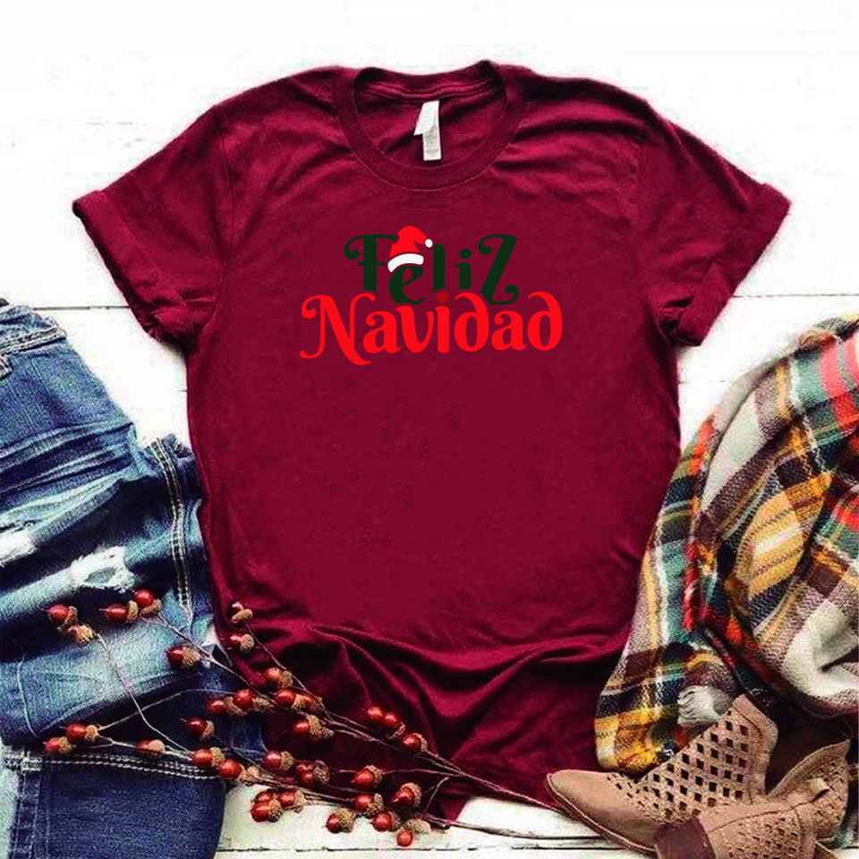 Camisa estampada tipo T-shirt (NAVIDAD) Feliz navidad