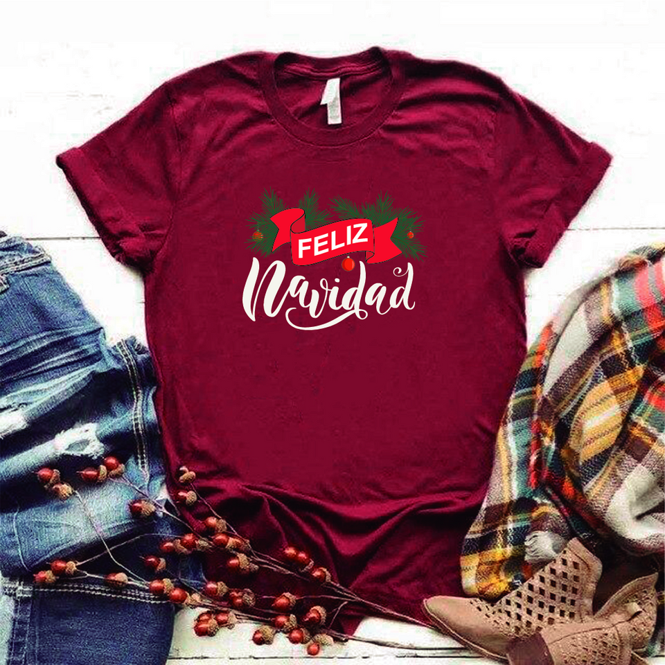 Camisa estampada tipo T shirt NAVIDAD Feliz navidad 4 A Tu Estilo Boutique