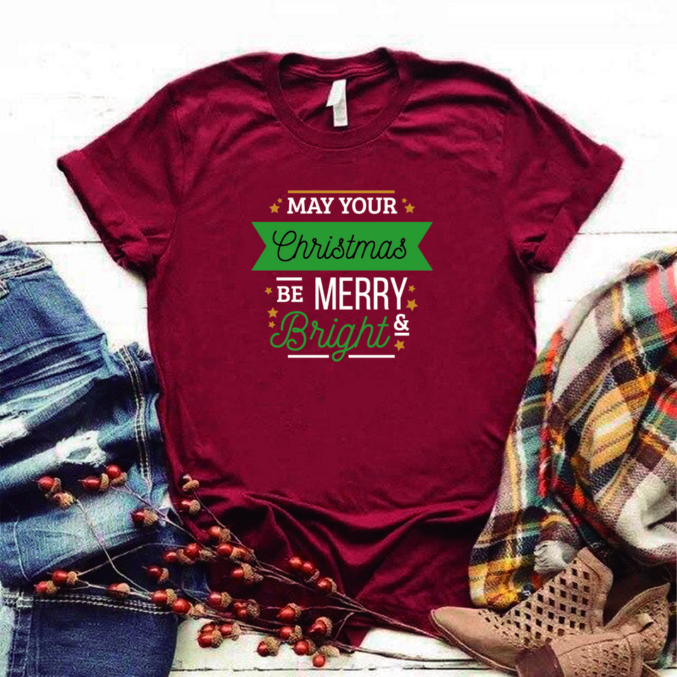 Camisa estampada tipo T-shirt (NAVIDAD) May your christmas