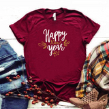 Camisa estampada tipo T-shirt (NAVIDAD) Happy new year