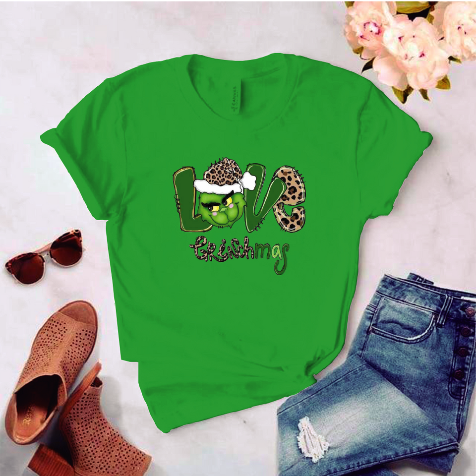 Camisa estampada tipo T-shirt (NAVIDAD) Love grinchmas