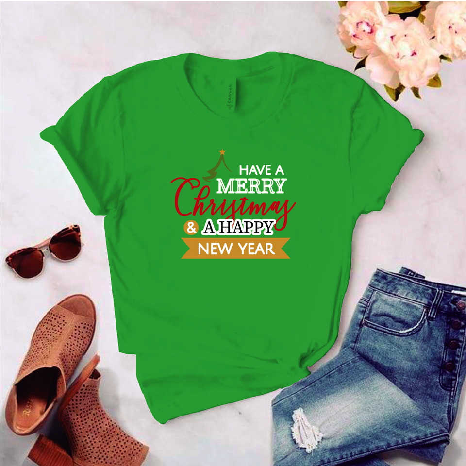 Camisa estampada tipo T-shirt (NAVIDAD) Have a merry christmas 2