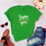 Camisa estampada tipo T-shirt (NAVIDAD) Happy new year