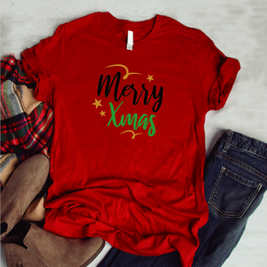 Camisa estampada tipo T-shirt (NAVIDAD) Merry xmas