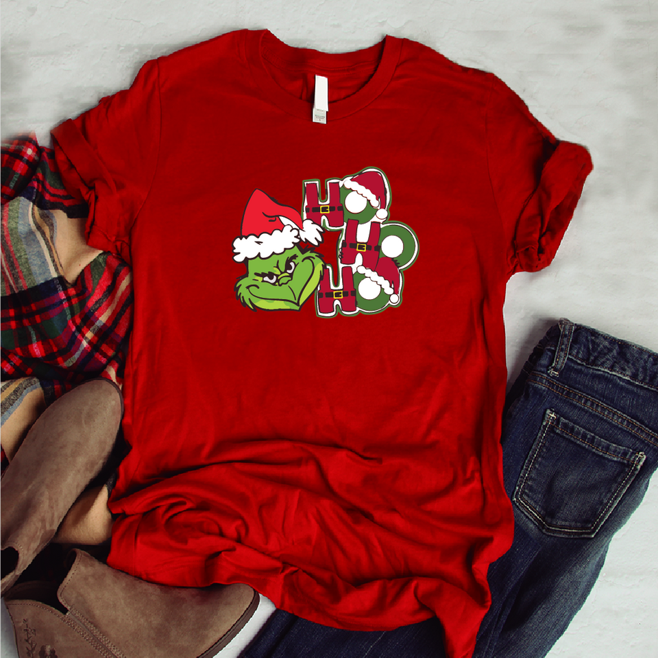 Camisa estampada tipo T shirt NAVIDAD Ho Ho Ho grinch A Tu Estilo Boutique