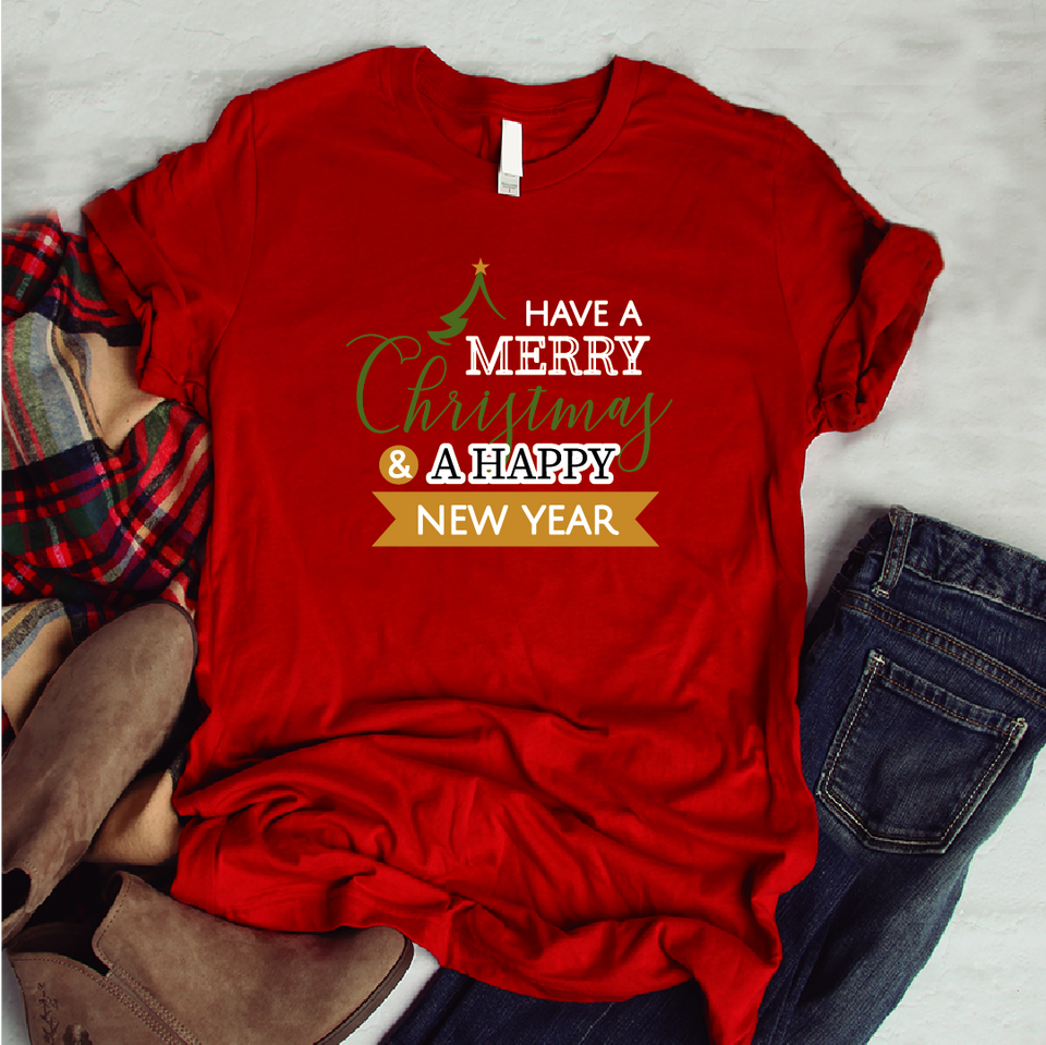 Camisa estampada tipo T-shirt (NAVIDAD) Have a merry christmas 2