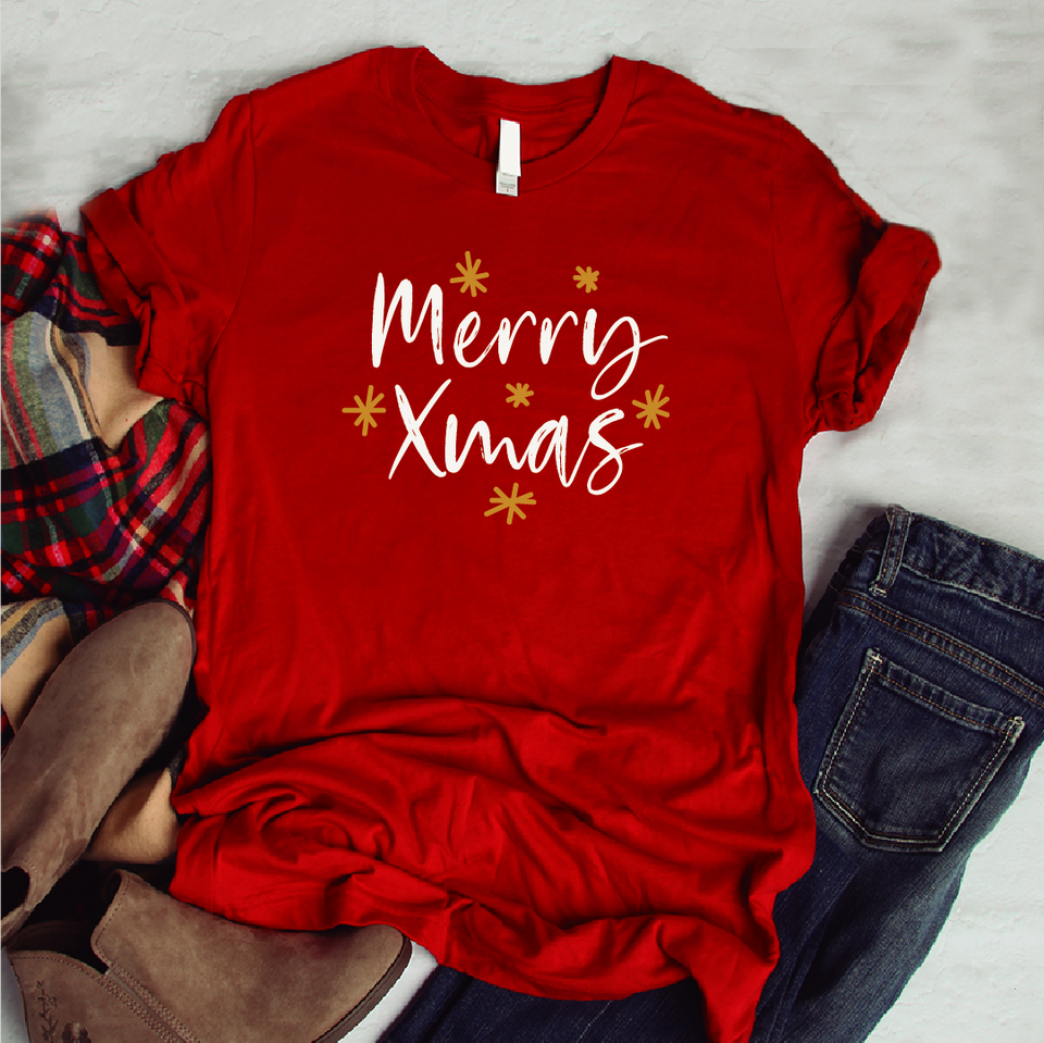 Camisa estampada tipo T-shirt (NAVIDAD) Merry xmas 2