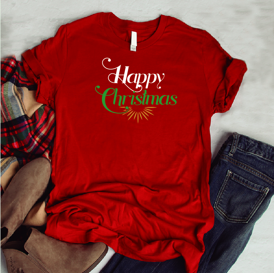 Camisa estampada tipo T-shirt (NAVIDAD) Happy Christmas