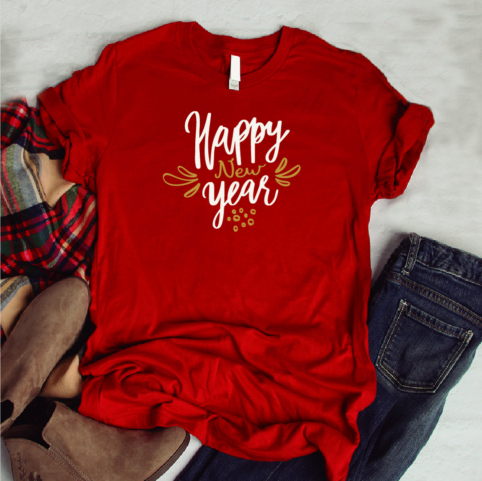 Camisa estampada tipo T-shirt (NAVIDAD) Happy new year