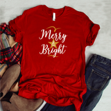 Camisa estampada tipo T-shirt (NAVIDAD) Merry and bright
