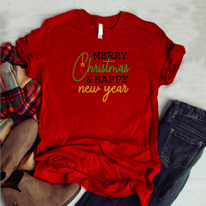 Camisa estampada tipo T-shirt (NAVIDAD) Merry Christmas 2