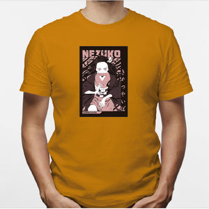 Camisa estampada en algodón para hombre tipo T-shirt Nezuko