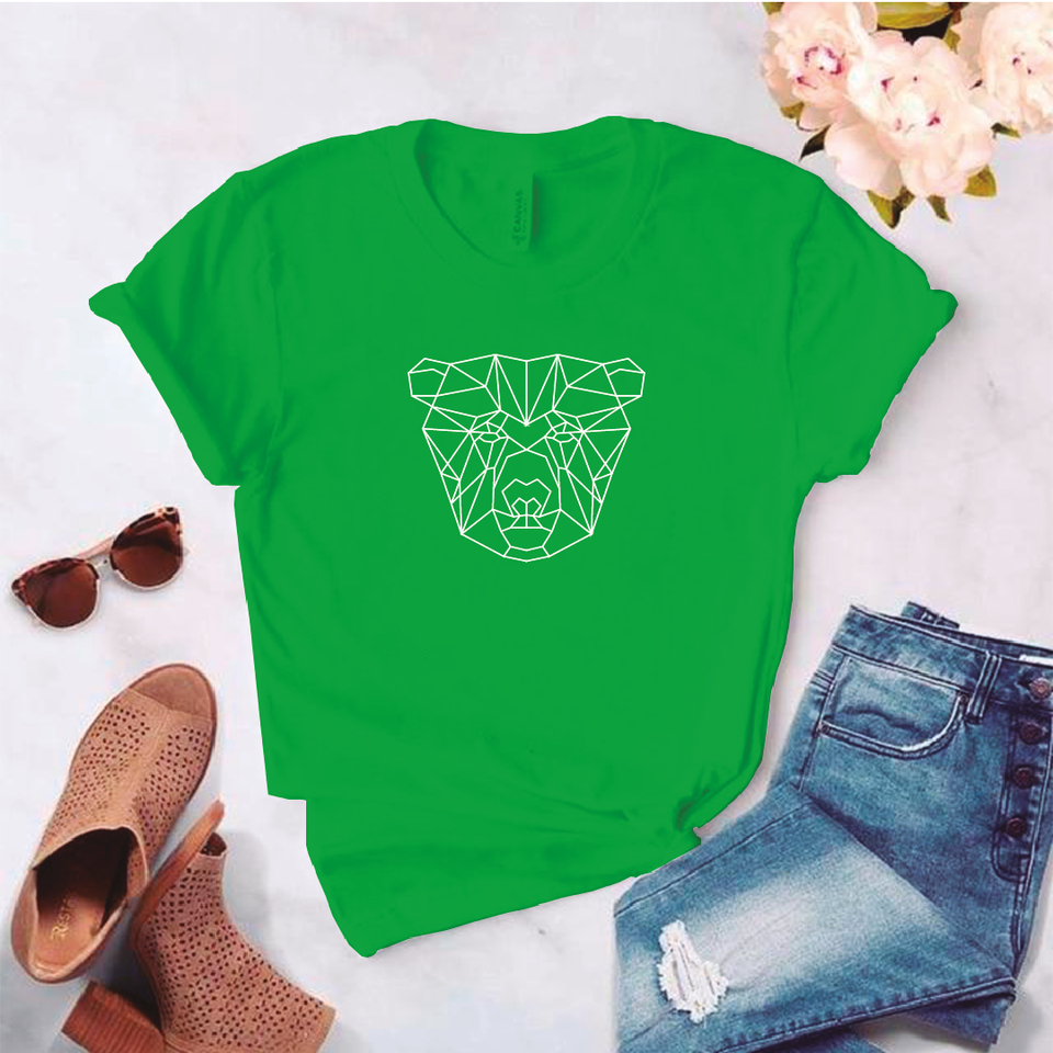 Camisa estampada tipo T- shirt Oso Boca cerrado Geométrico