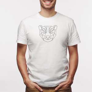 Camisa estampada para hombre  tipo T-shirt Oso Pardo Geométrico