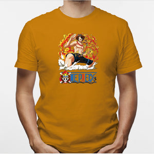 Camisa estampada en algodón para hombre tipo T-shirt One Piece