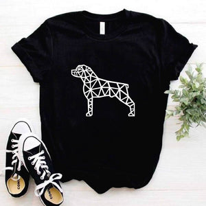 Camiseta estampada tipo T-shirt ROTTWEILER DE COLA CORTA