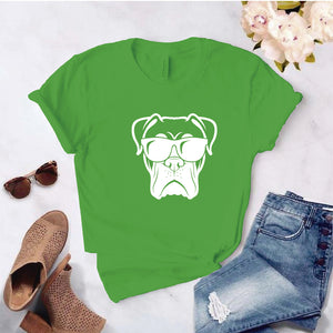 Camisa estampada  tipo T-shirt PERRO CON LENTES