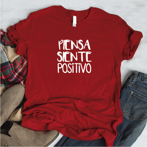 Camisa estampada  tipo T-shirt PIENSA SIENTE POSITIVO