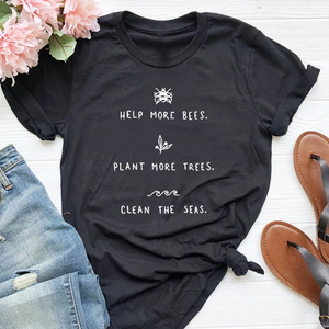 Camisetas estampada tipo T-shirt   HELP MORE BEES