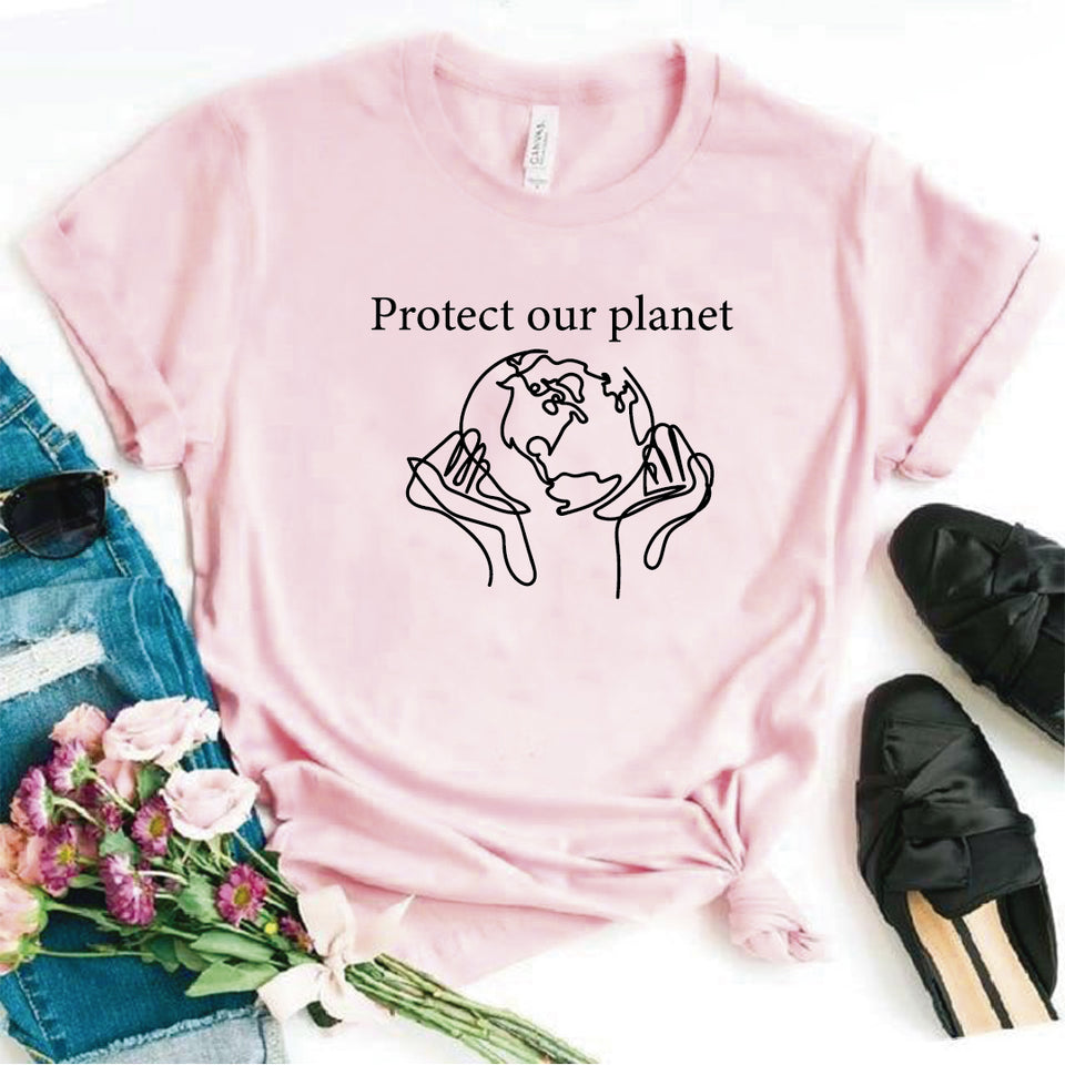 Camisa estampada  tipo T-shirt PROTECT OUR PLANET