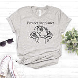 Camisa estampada  tipo T-shirt PROTECT OUR PLANET