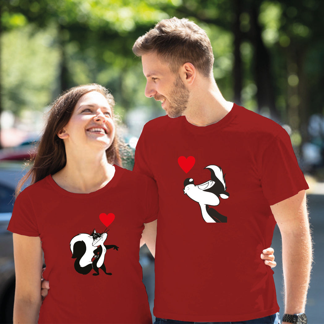Camiseta estampada pareja T-shirt Pepe y Penelope