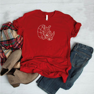 Camiseta estampada tipo T-shirt RINOCERONTE (GEOMÉTRICO)