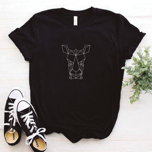 Camisa estampada tipo T- shirt Rinoceronte Geométrico