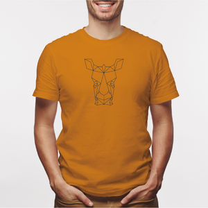 Camisa estampada para hombre  tipo T-shirt Rinoceronte Geométrico