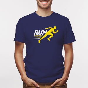 Camiseta estampada tipo T-shirt RUN ATHLETICS HOMBRE PREPARADO PARA CORRER (FITNESS)