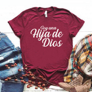 Camiseta estampada tipo T-shirt SOY UNA HIJA DE DIOS (CRISTIANOS)