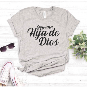Camiseta estampada tipo T-shirt SOY UNA HIJA DE DIOS (CRISTIANOS)