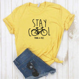 Camisa estampada  tipo T-shirt Stay cool Bicicleta