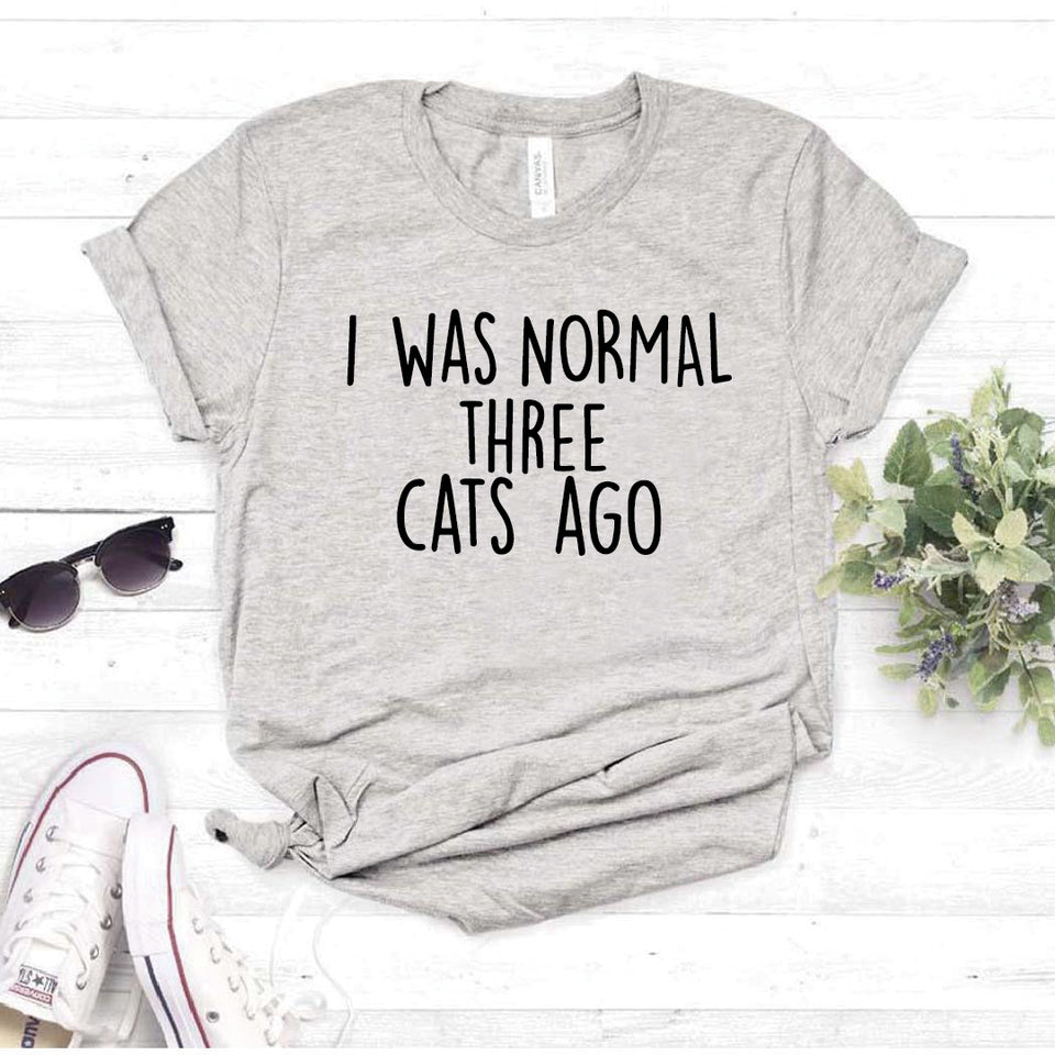 Camiseta estampada T-shirt  I WAS NORMAL THREE CATS AGO