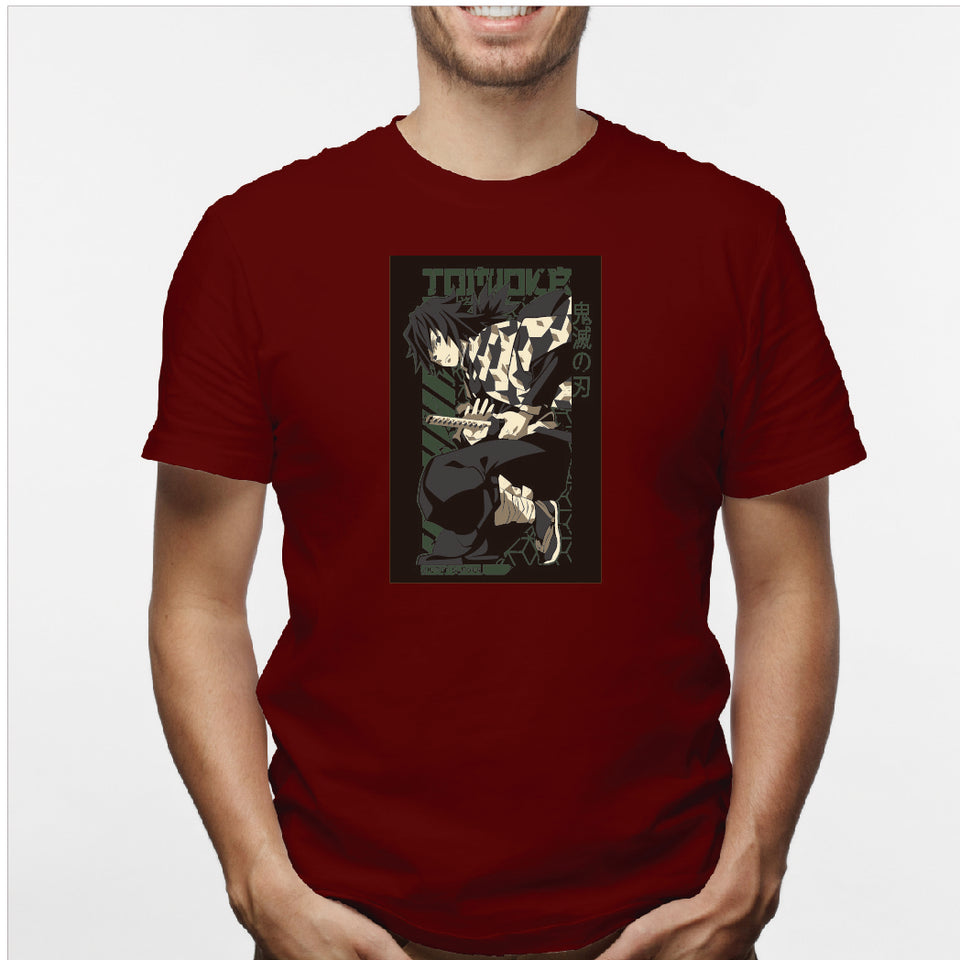 Camisa estampada en algodón para hombre tipo T-shirt Tomioka